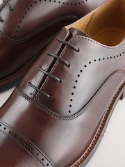 Brown Leather Oxford Toecap Shoes - Image 6 of 6