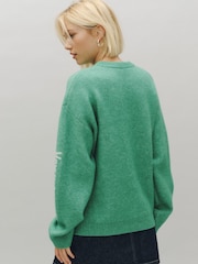 Green/Pink The Grinch License - كنزة عيد الميلاد بكم طويل - صورة 3 من 7