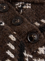 Brown/Ecru Fairisle - Christmas Long Sleeve Jumper - Slika 9 iz 9