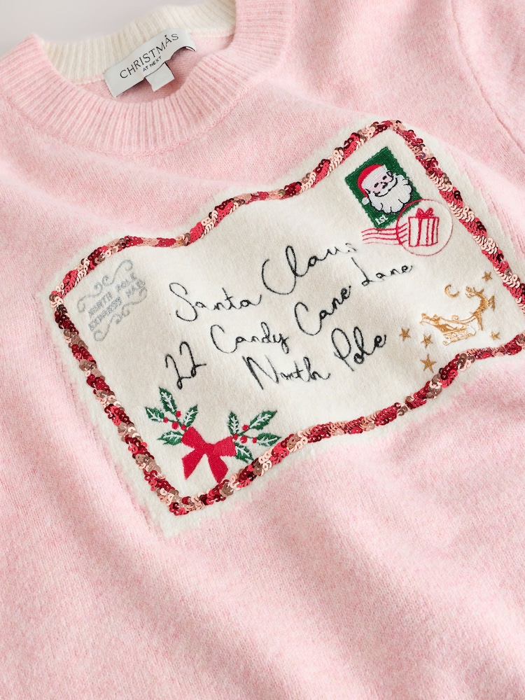 Pink Family Matchback Christmas Jumper - Image 3 of 3 Pink Family Matchback Christmas Jumper - Image 3 of 3