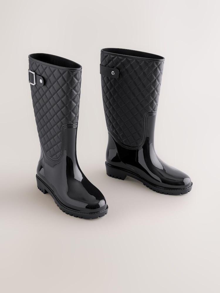 블랙 - Quilted Wellies - 5의 이미지 2