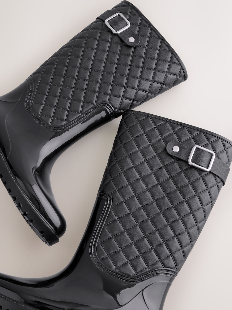블랙 - Quilted Wellies - 5의 이미지 5