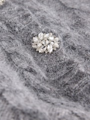 Grey/ White Sparkle Snowflake - Cárdigan de Navidad - Imagen 7 de 7