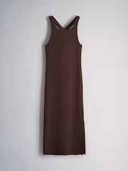 The Set 3 Pack Cross Open Back Maxi Dresses Brown/ Red/Khaki Green - Image 10 of 12