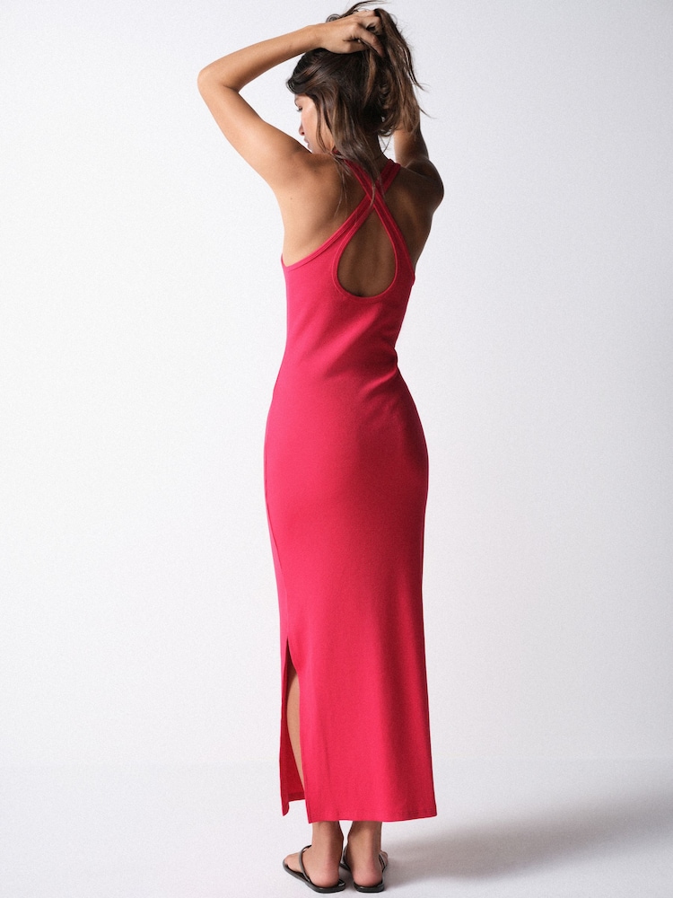 The Set 3 Pack Cross Open Back Maxi Dresses Brown/ Red/Khaki Green - Image 2 of 12