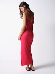 The Set 3 Pack Cross Open Back Maxi Dresses Brown/ Red/Khaki Green - Image 7 of 12