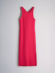 The Set 3 Pack Cross Open Back Maxi Dresses Brown/ Red/Khaki Green - Image 8 of 12