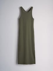 The Set 3 Pack Cross Open Back Maxi Dresses Brown/ Red/Khaki Green - Image 9 of 12