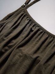 The Set 2 Pack Dropped Waist Jersey Maxi Dress Khaki Green/Brown - Image 4 of 5