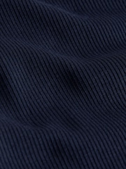 The Set 4 Pack Ribbed Long Sleeve Cropped Henley T-Shirts Burgundy Red/Navy Blue/White - Image 13 of 14