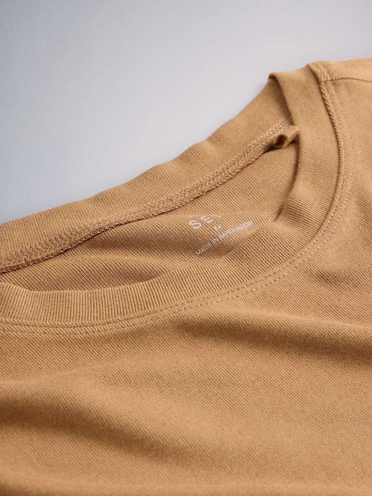 The Set 4 Pack Slim Fit Slinky Rib T-Shirts Navy/Ochre/Mustard/Cream - Image 12 of 12 The Set 4 Pack Slim Fit Slinky Rib T-Shirts Navy/Ochre/Mustard/Cream - Image 12 of 12