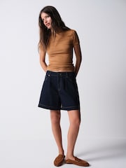 The Set 4 Pack Slim Fit Slinky Rib T-Shirts Navy/Ochre/Mustard/Cream - Image 4 of 12