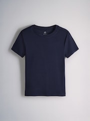 The Set 4 Pack Slim Fit Slinky Rib T-Shirts Navy/Ochre/Mustard/Cream - Image 7 of 12