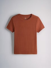 The Set 4 Pack Slim Fit Slinky Rib T-Shirts Navy/Ochre/Mustard/Cream - Image 8 of 12