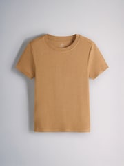 The Set 4 Pack Slim Fit Slinky Rib T-Shirts Navy/Ochre/Mustard/Cream - Image 9 of 12