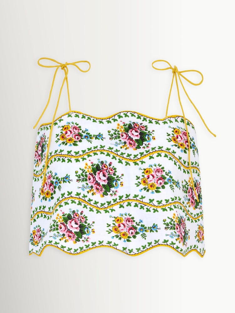 Pink City Prints Lapis Meadow Sicily Top - Image 1 of 1