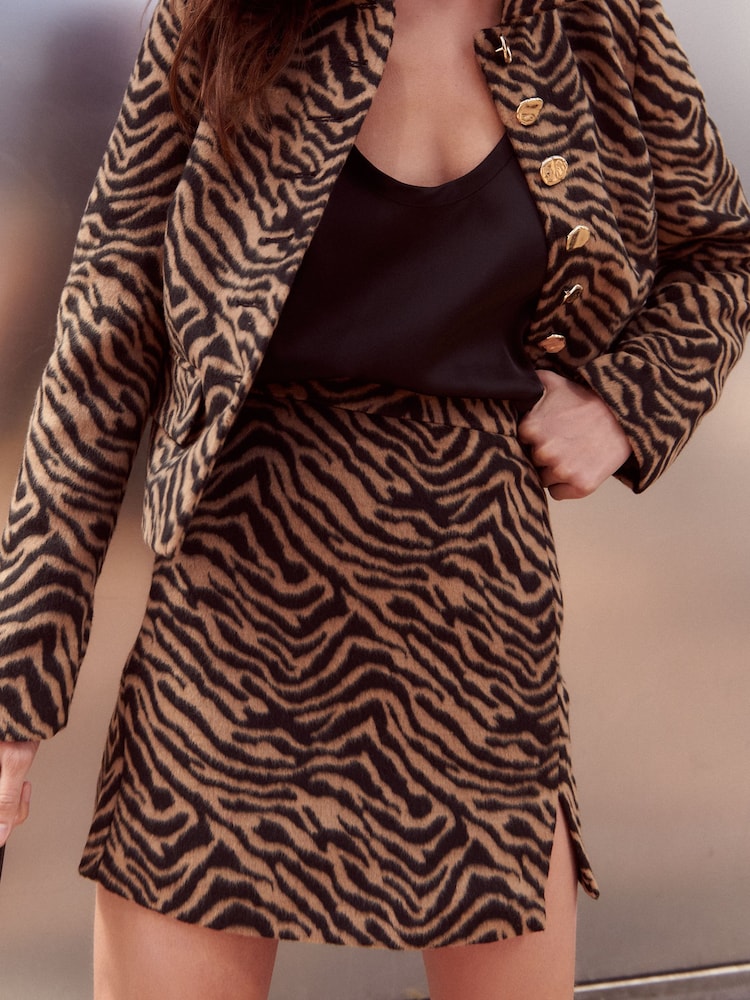 Lipsy Animal Print Mini Skirt - Image 2 of 5