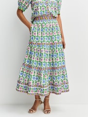 Pink City Prints Folk Border Fleur Skirt - Image 4 of 10