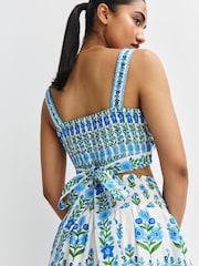 Pink City Prints Lapis Meadow Immy Top - Image 2 of 11