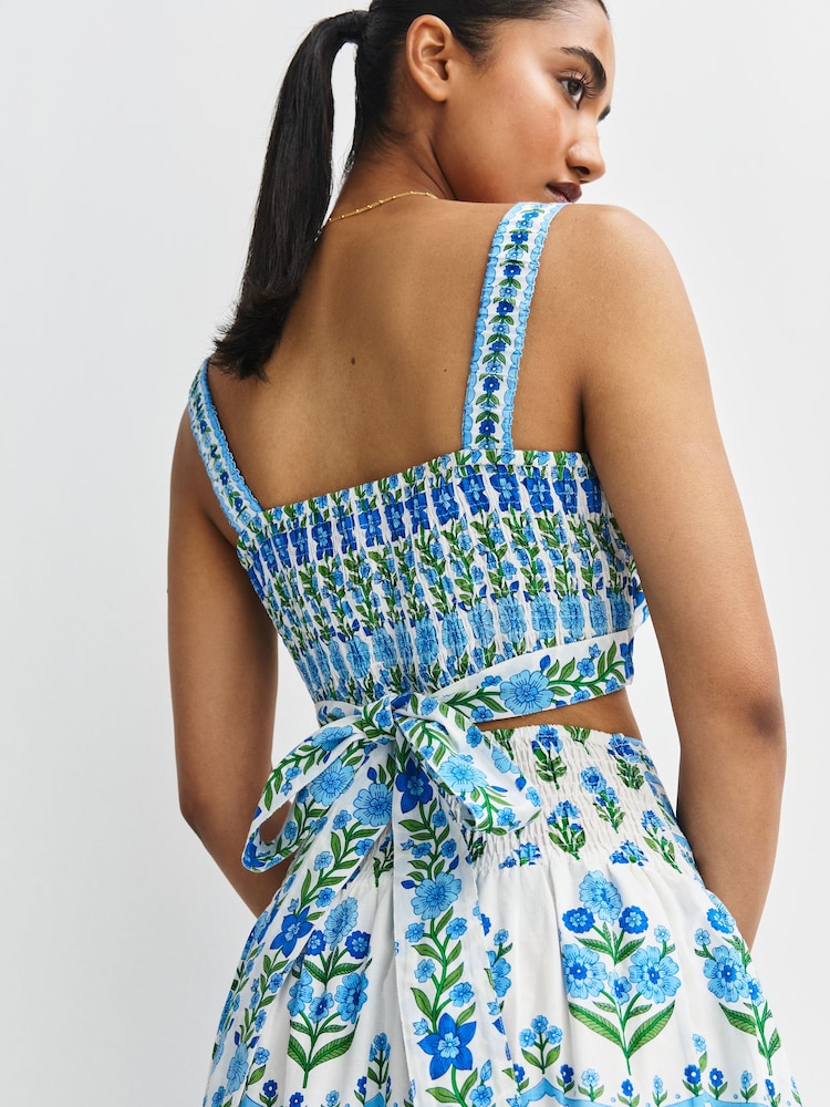 Pink City Prints Lapis Meadow Immy Top - Image 2 of 11