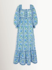 Pink City Prints Sapphire Border Margarita Dress - Image 1 of 1