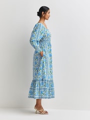 Pink City Prints Sapphire Border Margarita Dress - Image 3 of 9