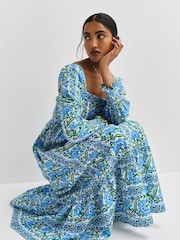 Pink City Prints Sapphire Border Margarita Dress - Image 4 of 9