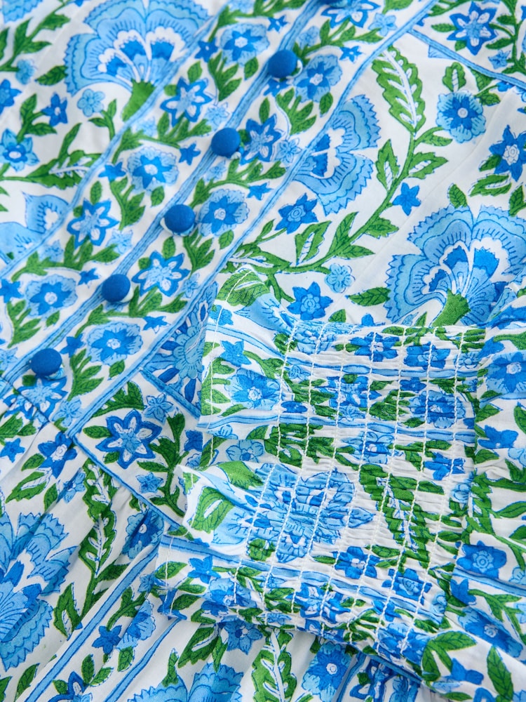 Pink City Prints Sapphire Border Margarita Dress - Image 9 of 9