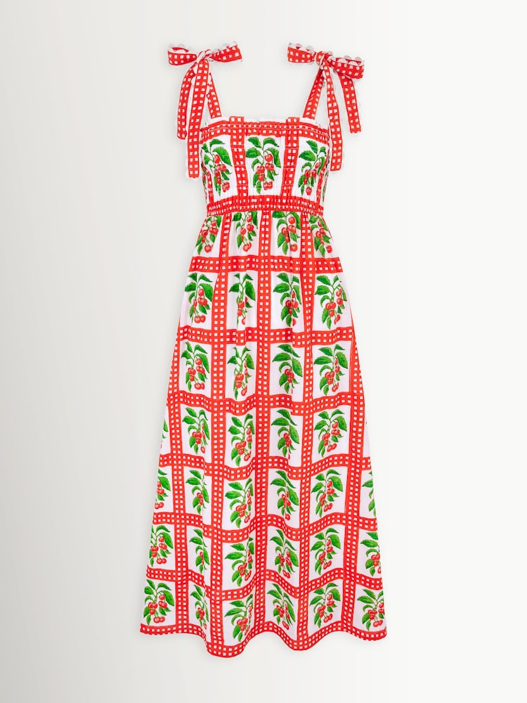Pink City Prints Red Immy Dress - Image 1 of 1