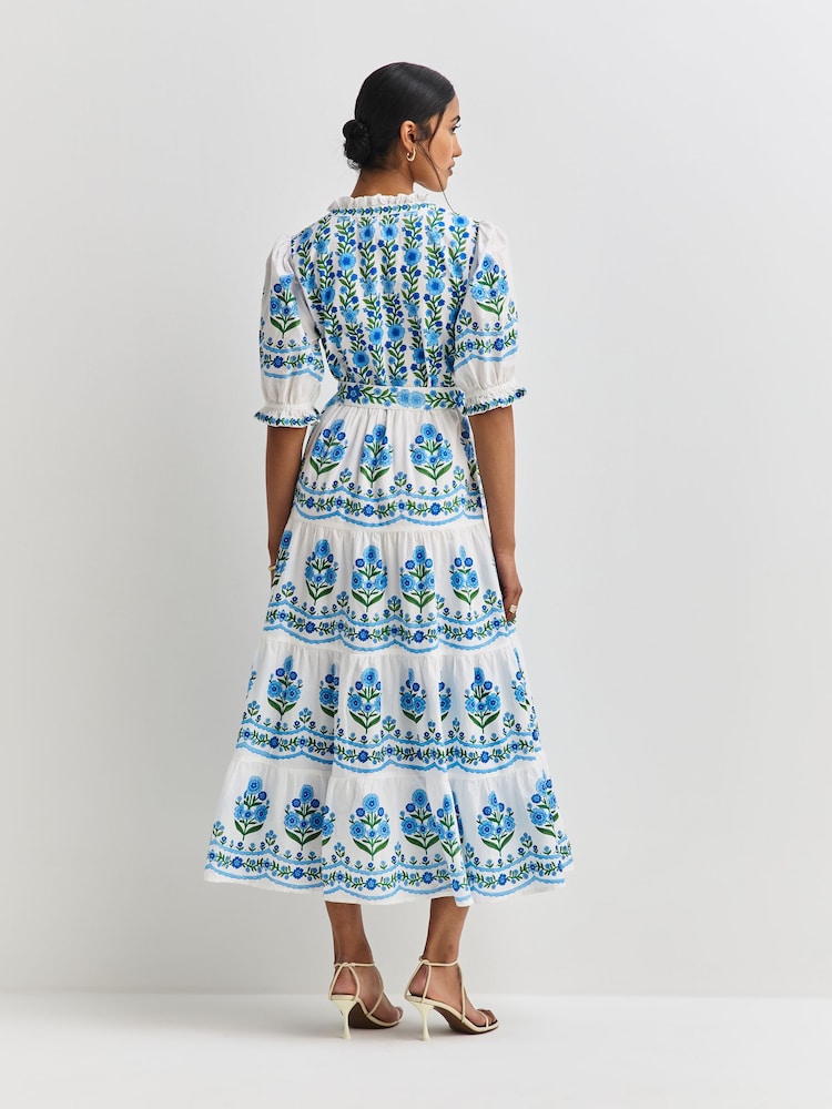 Pink City Prints Cherry Picnic Immy Dress - Image 2 of 8