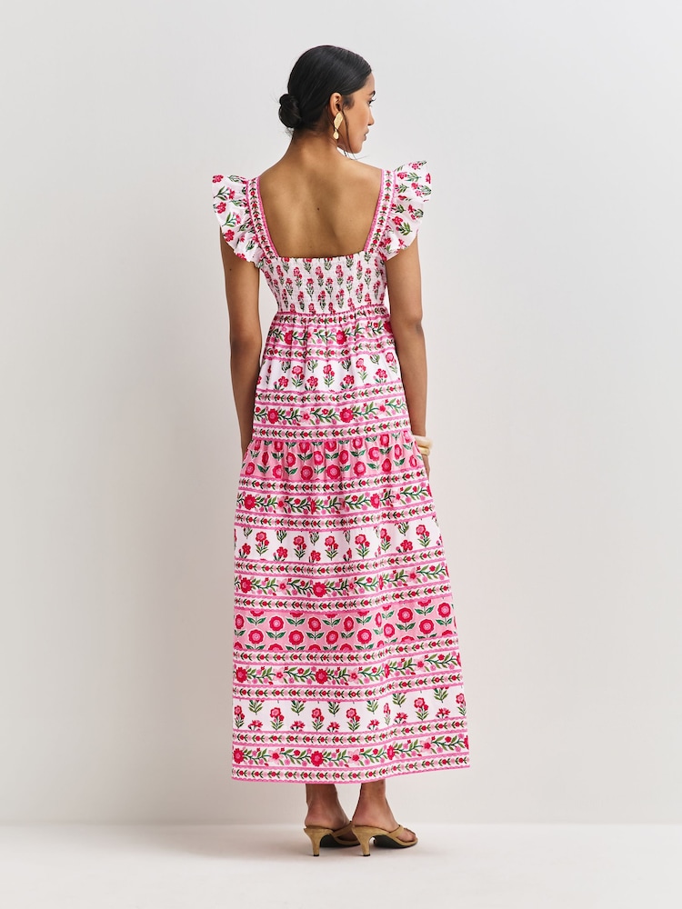 Pink City Prints Rose Folk Lucia Dress - Image 2 of 9