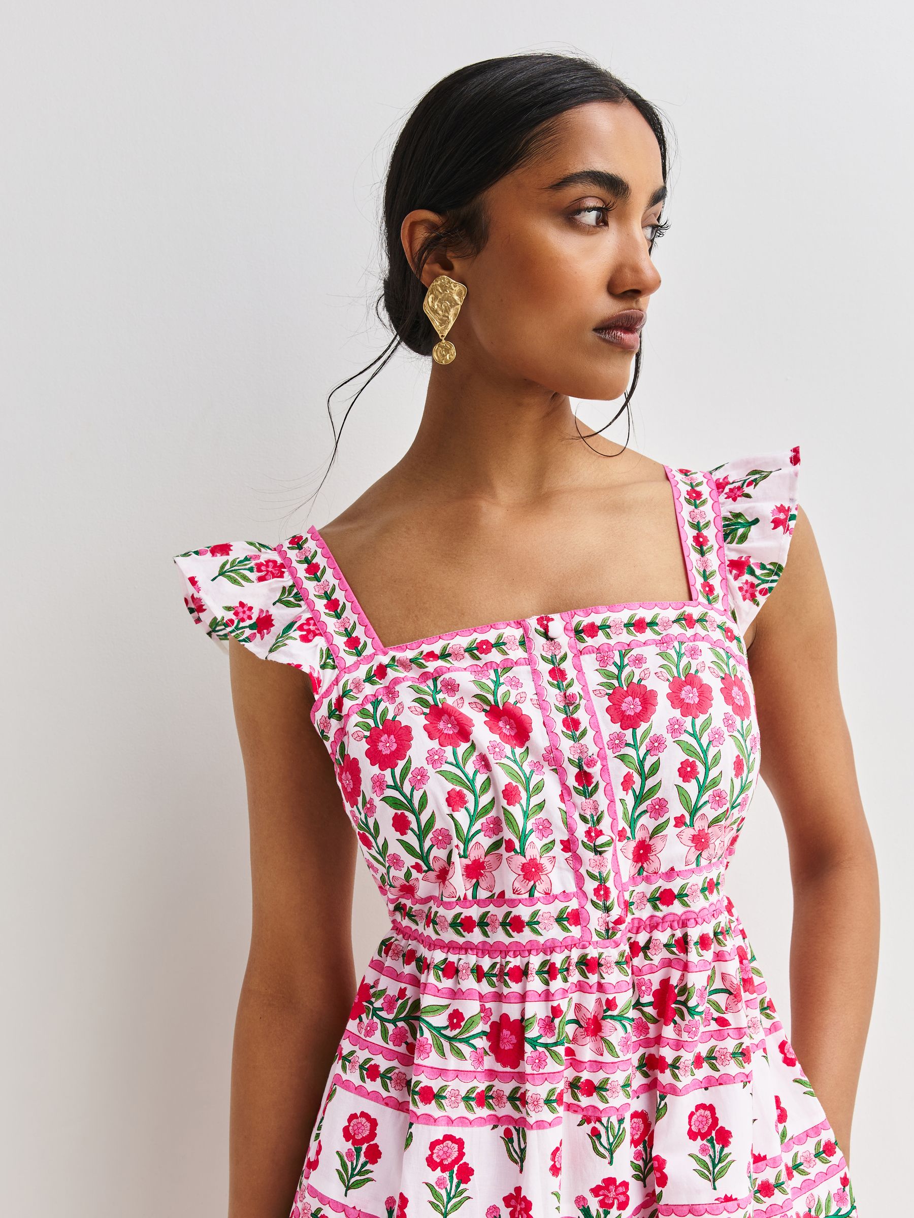 Buy Pink City Prints Rose Folk Lucia Dress from the Next UK online