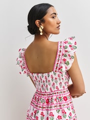 Pink City Prints Rose Folk Lucia Dress - Image 5 of 9