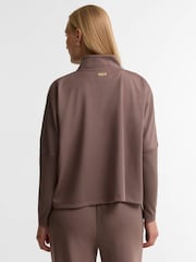 Barbour International Brown Kemora Half Zip Sweatshirt - Image 2 of 5