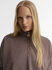 Barbour International Brown Kemora Half Zip Sweatshirt - Image 4 of 5