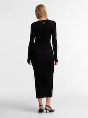 Barbour International Black Molina Knitted Midi Dress - Image 2 of 7