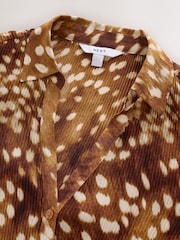 Deer Print Plisse Long Sleeve Shirt - Image 7 of 7