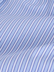 Blue/White Stripe Fitted Stretch Essential Long Sleeve Shirt - Image 6 of 7