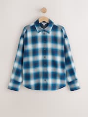 Blue Check Flannel Oversized Shirt - Image 5 of 7