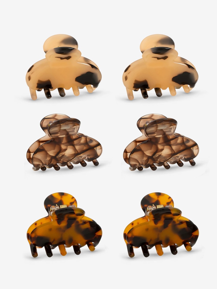 Mood Resin Mini Claw Clips Pack of 6 - Εικόνα 1 από 3