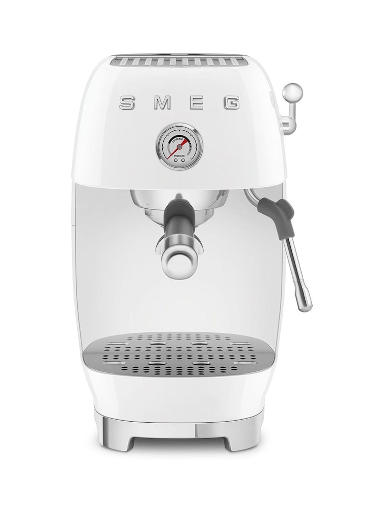 Smeg White Espresso and Cold Brew Coffee Machine - Image 1 of 12