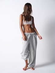 The Set 2 Pack Fold Over Waistband Joggers Berry/Grey Marl - Image 4 of 11