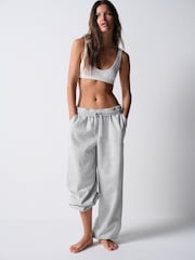 The Set 2 Pack Fold Over Waistband Joggers Berry/Grey Marl - Image 7 of 11