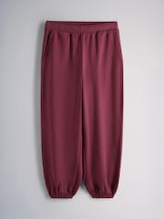 The Set 2 Pack Fold Over Waistband Joggers Berry/Grey Marl - Image 8 of 11