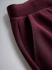 The Set Modal blend Half Zip Coord Loungewear Set Burgundy Red - Image 8 of 9