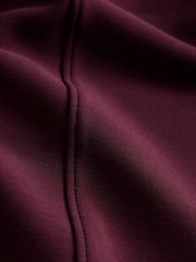 The Set Modal blend Half Zip Coord Loungewear Set Burgundy Red - Image 9 of 9