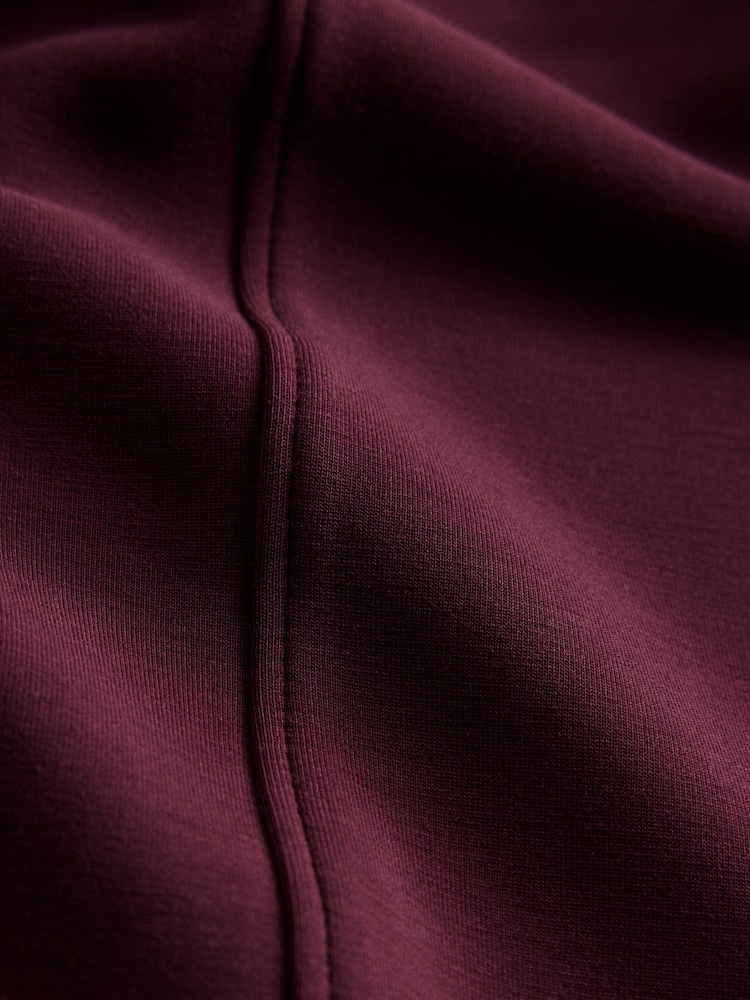 The Set Modal blend Half Zip Coord Loungewear Set Burgundy Red - Image 9 of 9 The Set Modal blend Half Zip Coord Loungewear Set Burgundy Red - Image 9 of 9
