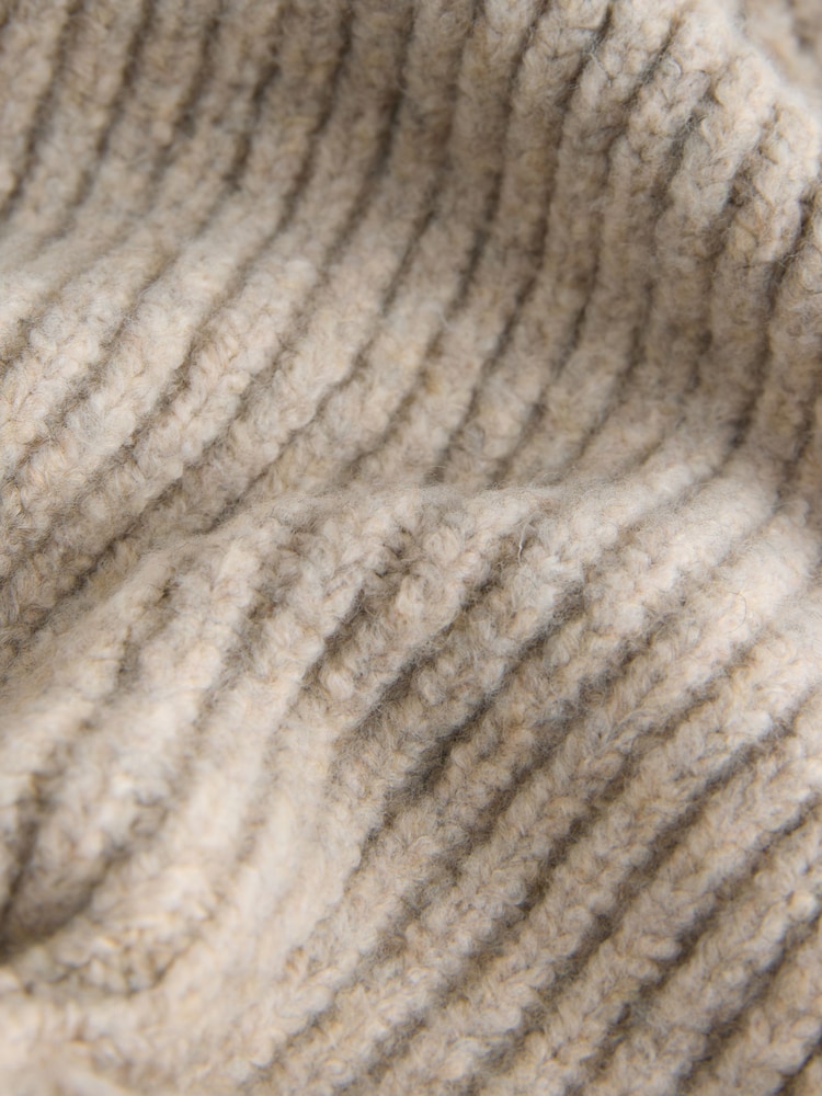 Oat / Grey Cosy Beanie Hat (1-16yrs) - Image 2 of 3