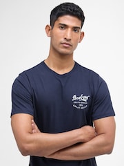 Barbour® Navy Blue Script Graphic T-Shirt - Image 5 of 6
