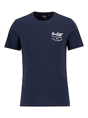 Barbour® Navy Blue Script Graphic T-Shirt - Image 6 of 6